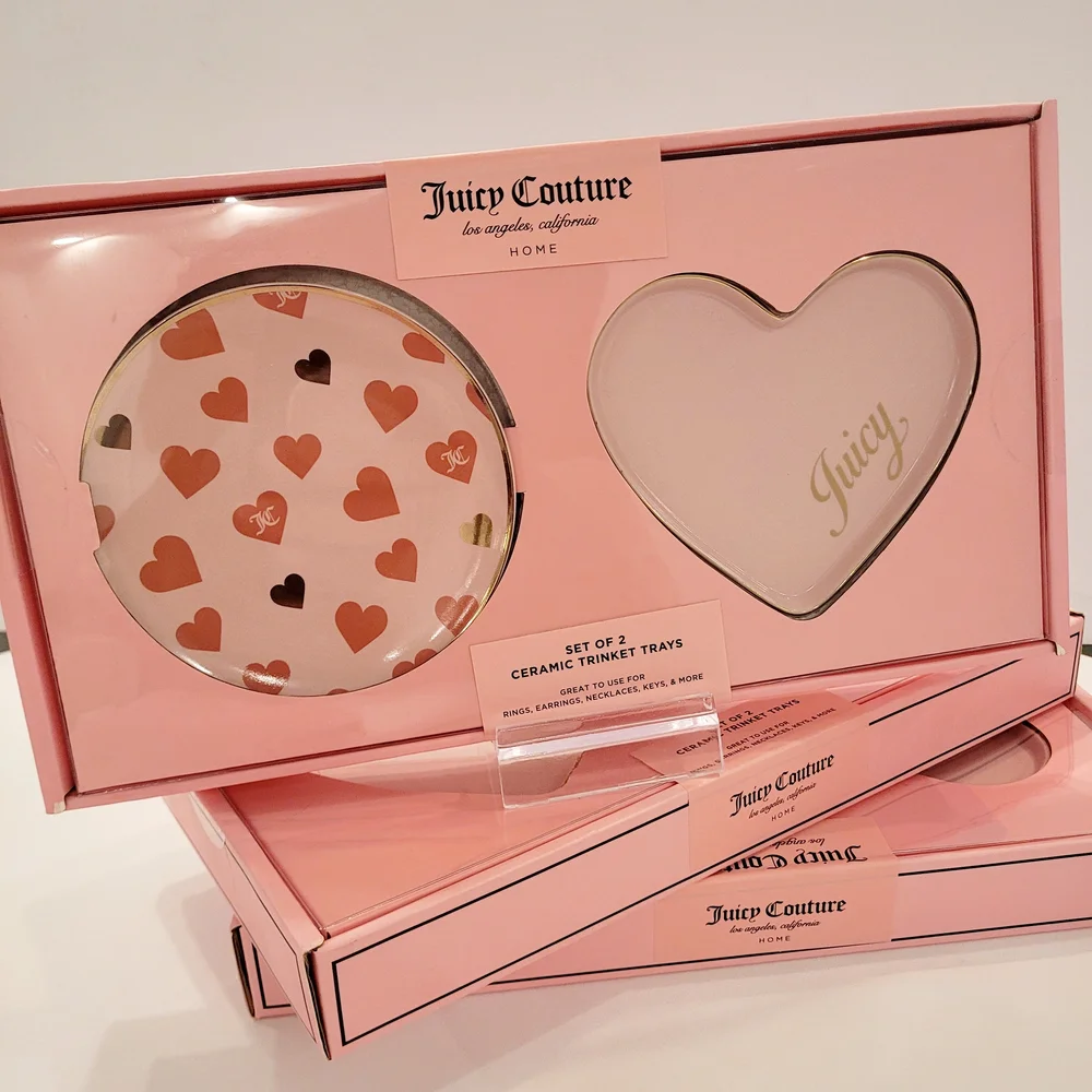 Juicy Couture Pink Heart Trinket Tray Set - Picture 3 of 3